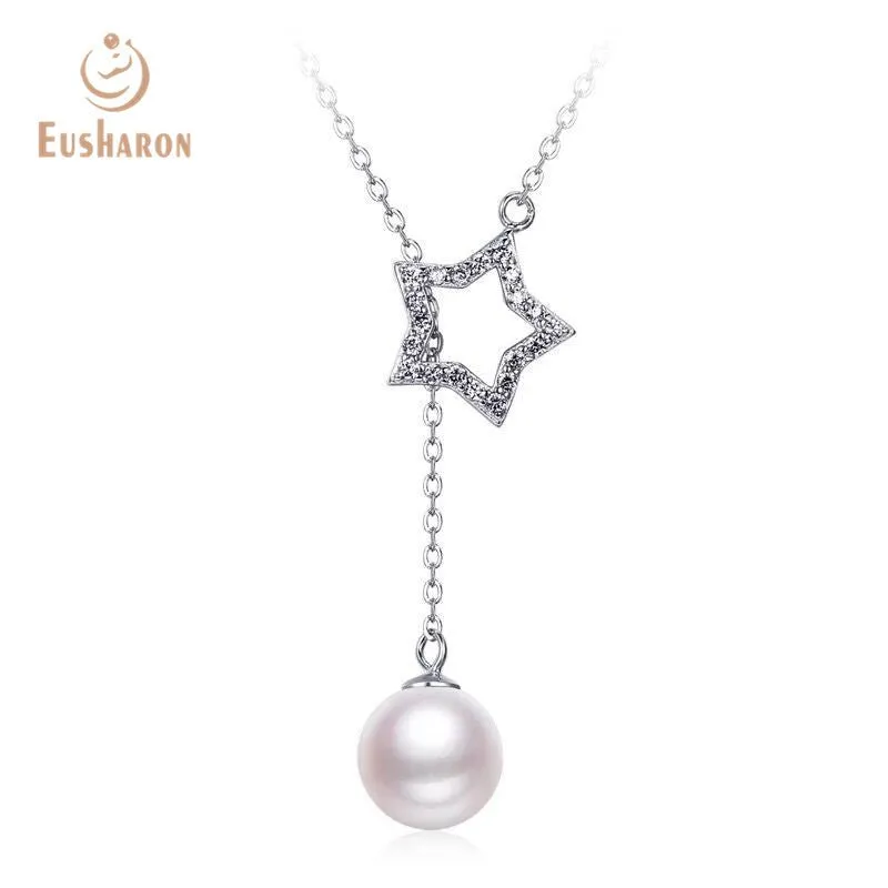 10 PCS Star Link Chain Edison Pearl Pendant Necklace