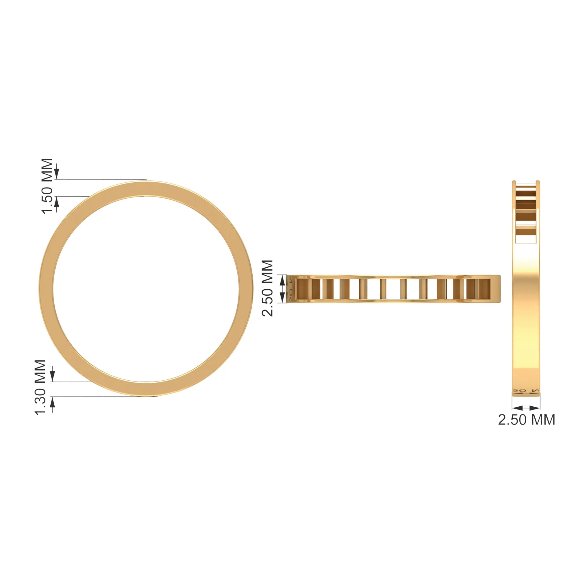 1/2 CT Princess Cut Garnet Simple Stackable Ring