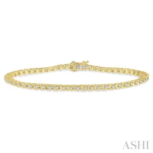 14K Yellow Gold Diamond Tulip Bracelet w/ 1.00 ctw
