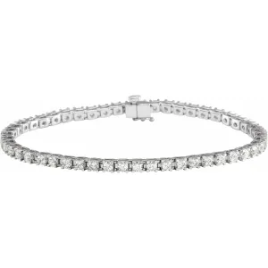 14KW Diamond Bracelet w/ 4.0 CTW & 7.25" Long