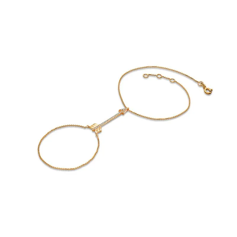 18k Gold Arrow Shape 2 Way Diamond Bracelet