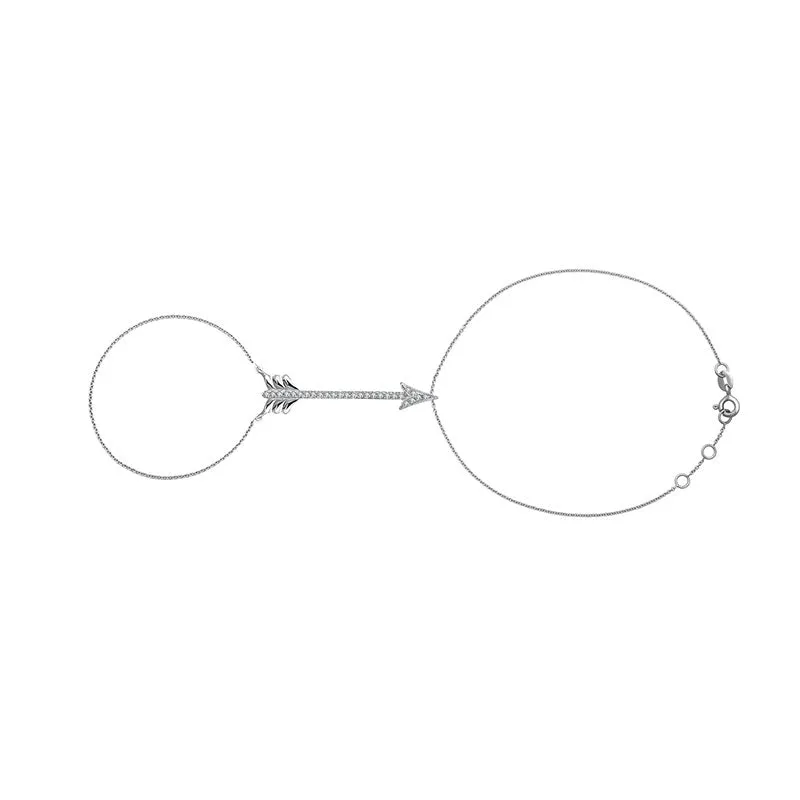 18k Gold Arrow Shape 2 Way Diamond Bracelet
