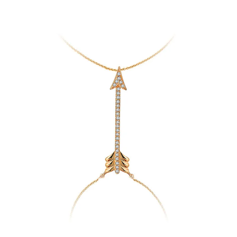 18k Gold Arrow Shape 2 Way Diamond Bracelet