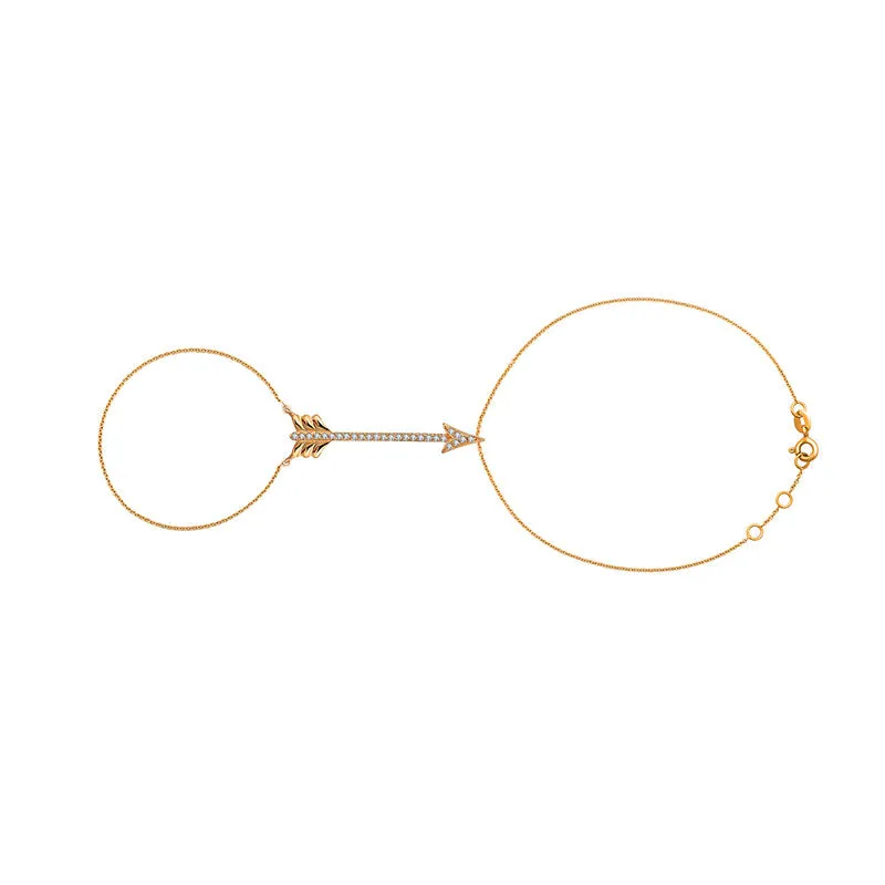 18k Gold Arrow Shape 2 Way Diamond Bracelet