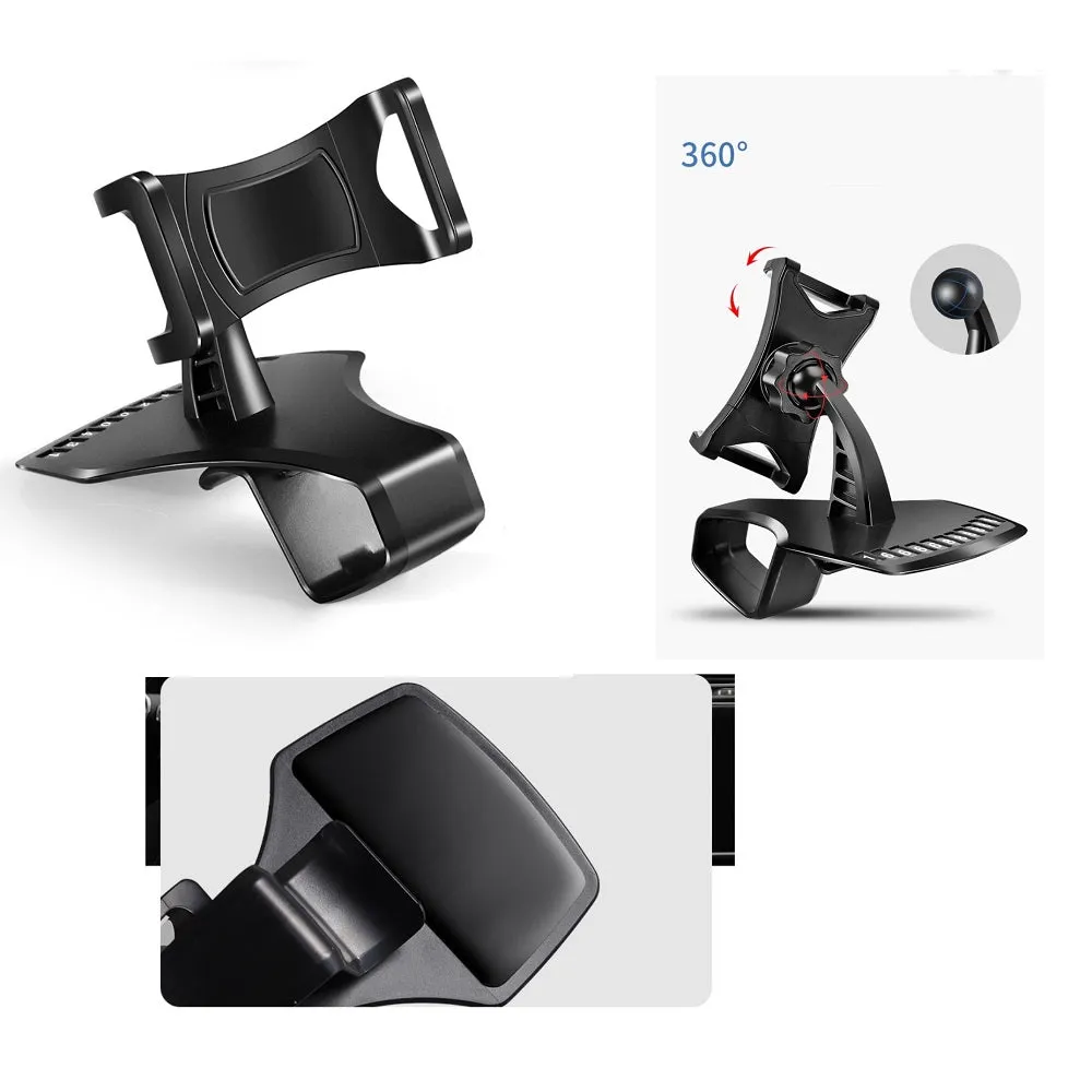 3 in 1 Car GPS Smartphone Holder: Dashboard / Visor Clamp   AC Grid Clip for ZTE Z740 Radiant (2013) - Black