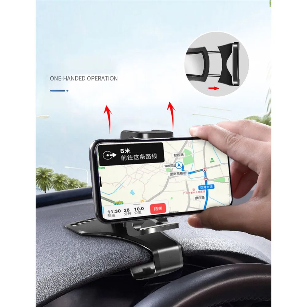 3 in 1 Car GPS Smartphone Holder: Dashboard / Visor Clamp   AC Grid Clip for ZTE Z740 Radiant (2013) - Black