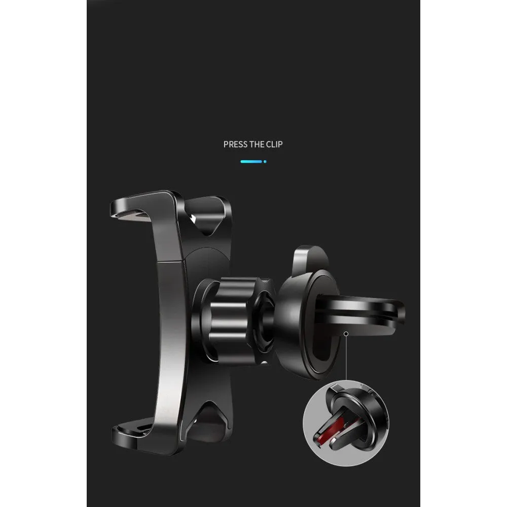 3 in 1 Car GPS Smartphone Holder: Dashboard / Visor Clamp   AC Grid Clip for ZTE Z740 Radiant (2013) - Black