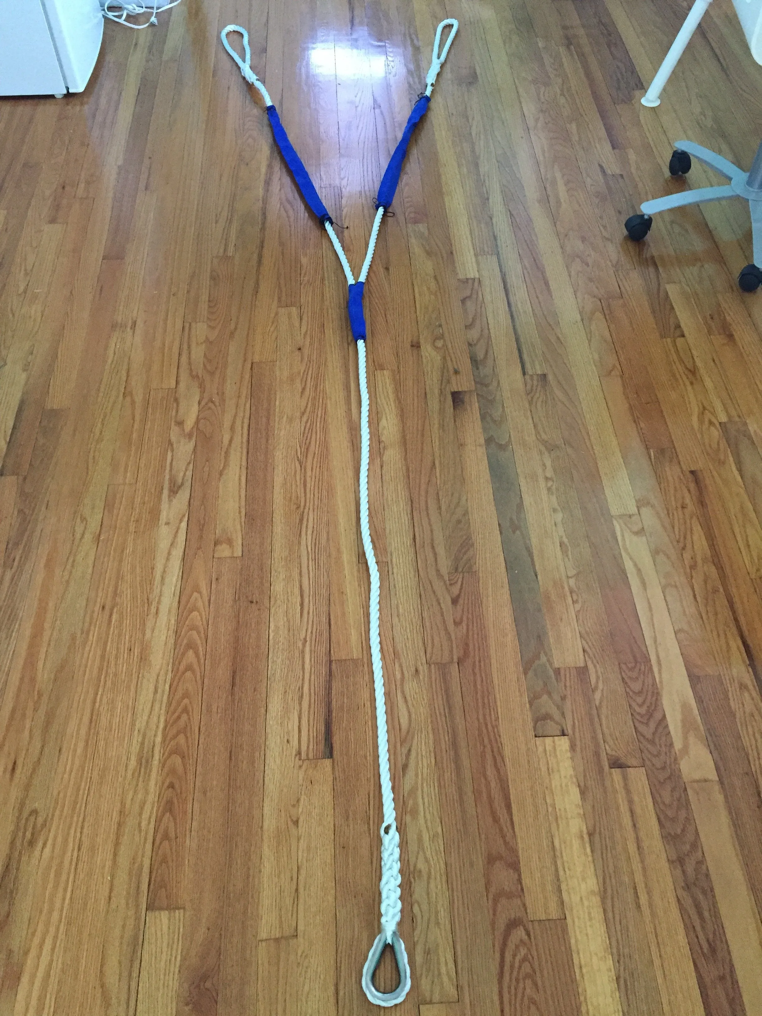 3/4" X 10' Three Strand Double Mooring Pendant 100% Nylon Rope with SS Thimble with Chafe Guards