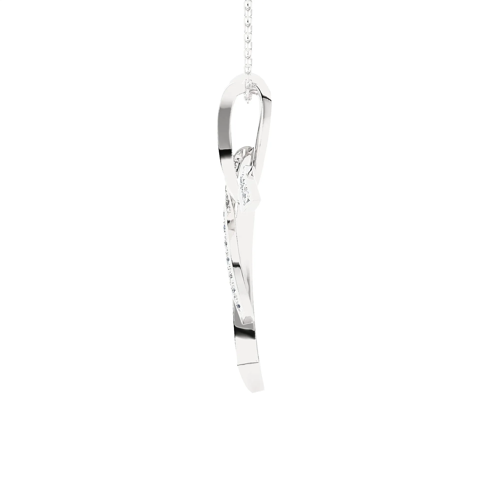 3/8 ctw Round Lab Grown Diamond Cross Pendant
