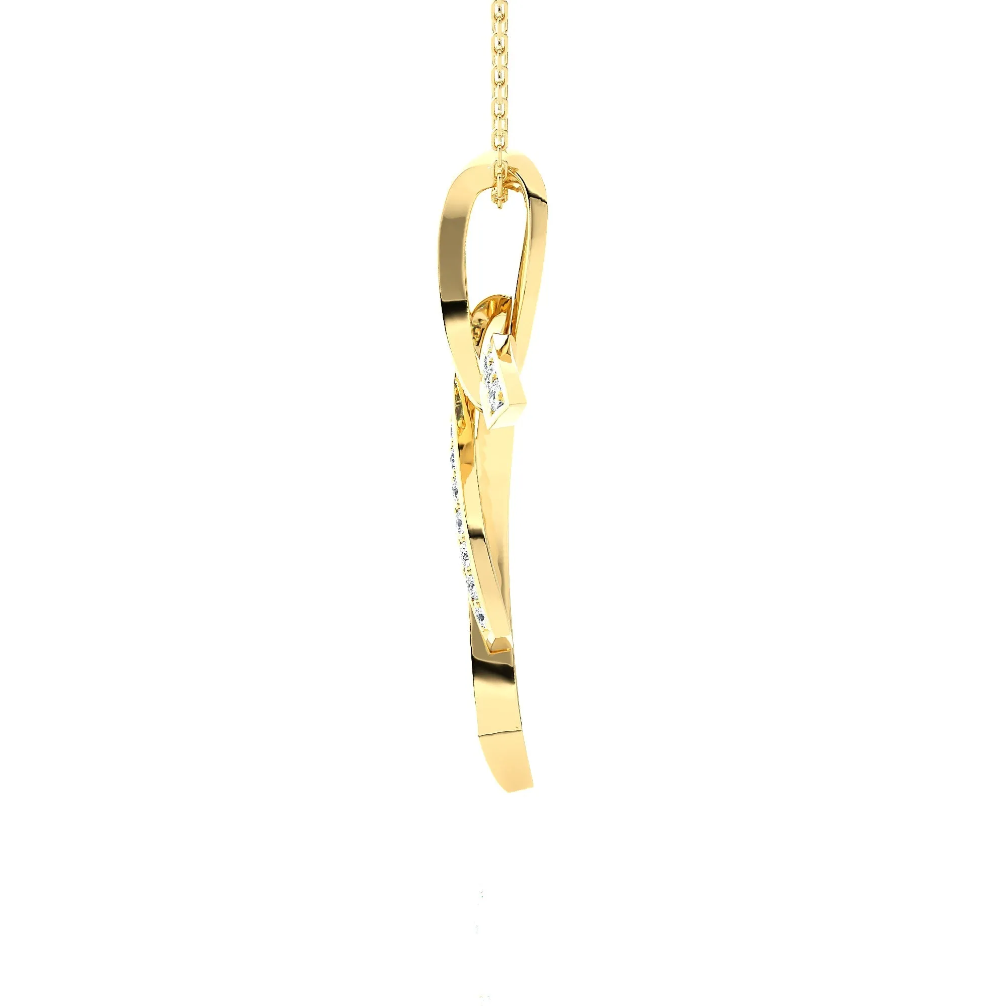 3/8 ctw Round Lab Grown Diamond Cross Pendant