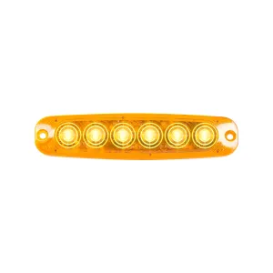 5-1/8" ULTRA THIN AMBER/AMBER 6 LED STROBE LIGHT,