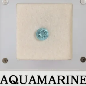 6.8mm Round Aquamarine Stone