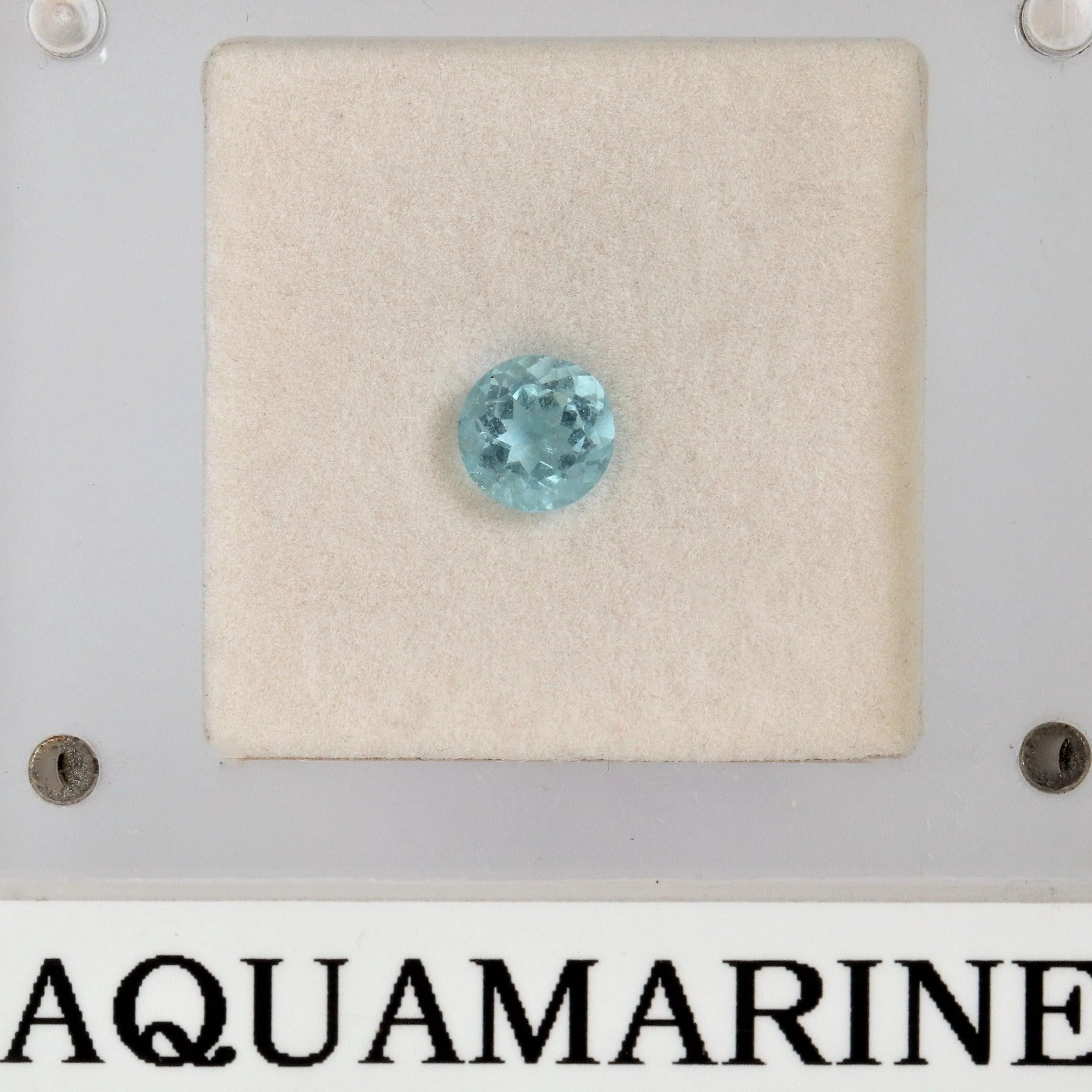 6.8mm Round Aquamarine Stone