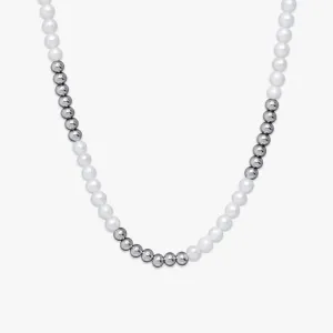 6MM Semi Metal Pearl Necklace