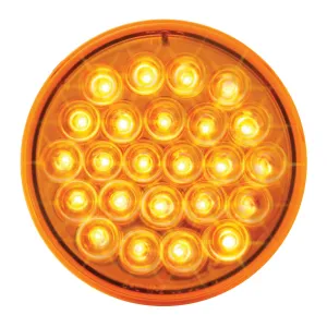 76460 #1 4" PEARL AMBER/AMBER 24LED STROBE SEALED LIGHT, 9~36V
