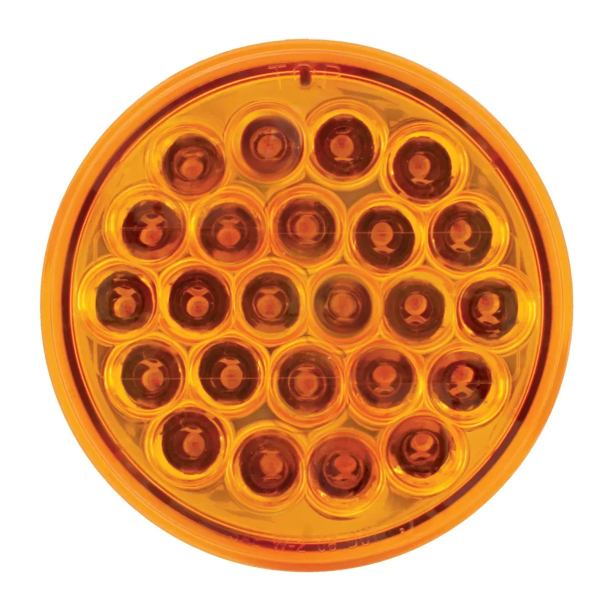 76460 #1 4" PEARL AMBER/AMBER 24LED STROBE SEALED LIGHT, 9~36V