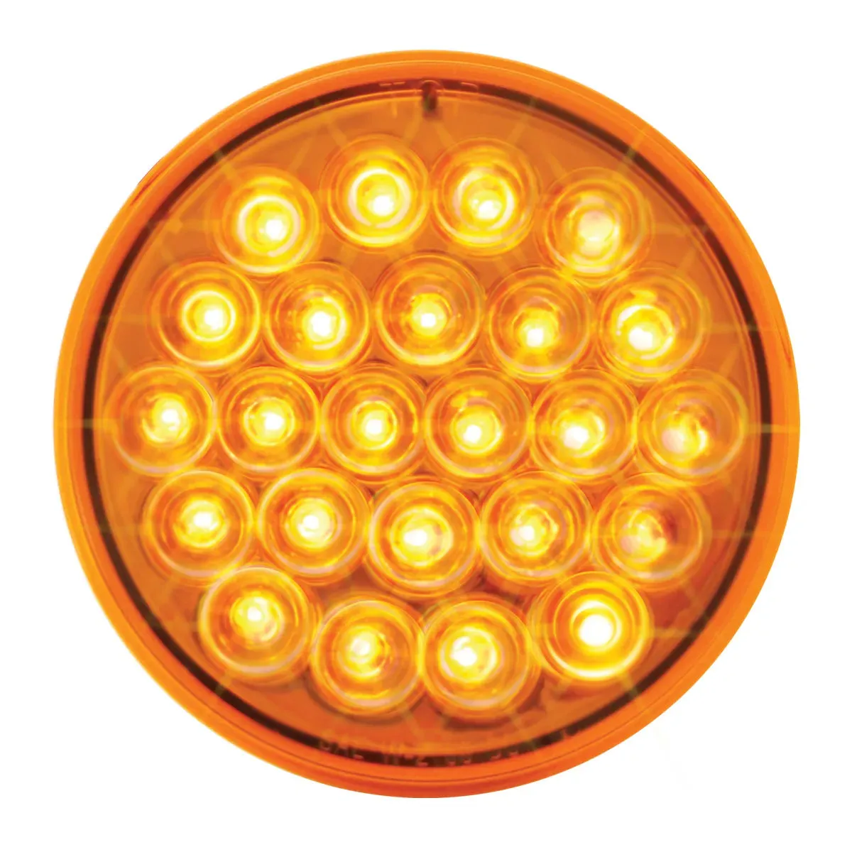 76460 #1 4" PEARL AMBER/AMBER 24LED STROBE SEALED LIGHT, 9~36V