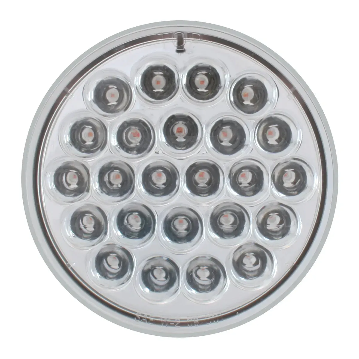 76461 #1 4" PEARL AMBER/CLEAR 24LED STROBE SEALED LIGHT, 9~36V