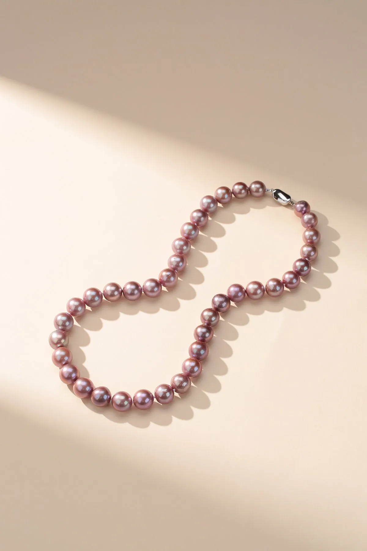 9-11mm Purple Freshwater Pearl Necklace