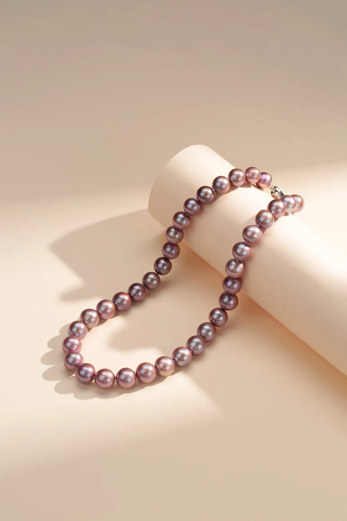 9-11mm Purple Freshwater Pearl Necklace