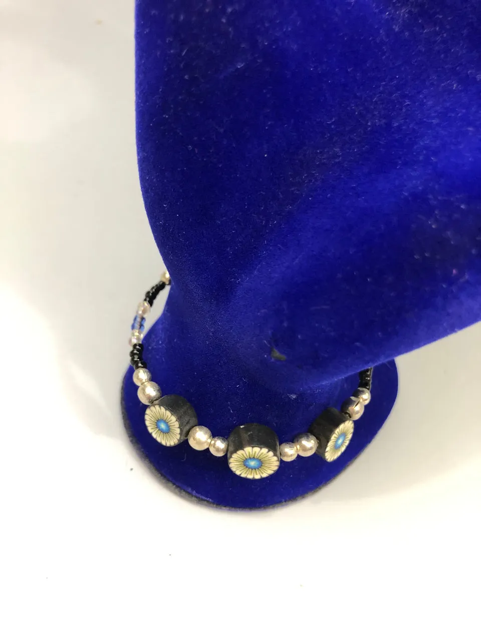 90s Beaded & Clay Bracelet (Yellow Flower Design)