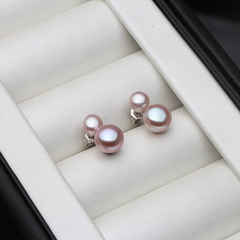 925 Sterling Silver Earrings With Freswater Natural Pearl