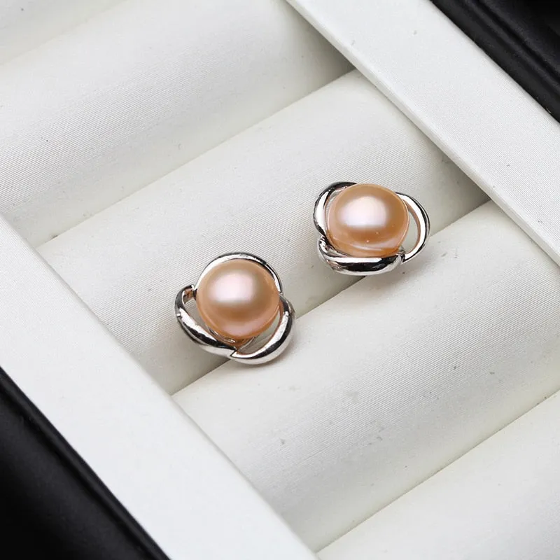 925 Sterling Silver freshwater Pearl Earrings