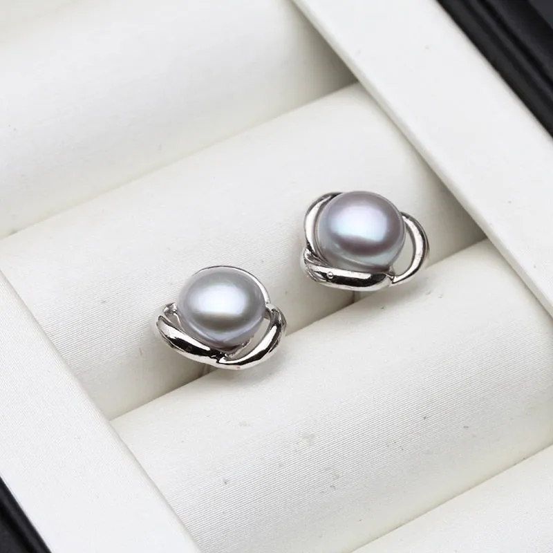925 Sterling Silver freshwater Pearl Earrings