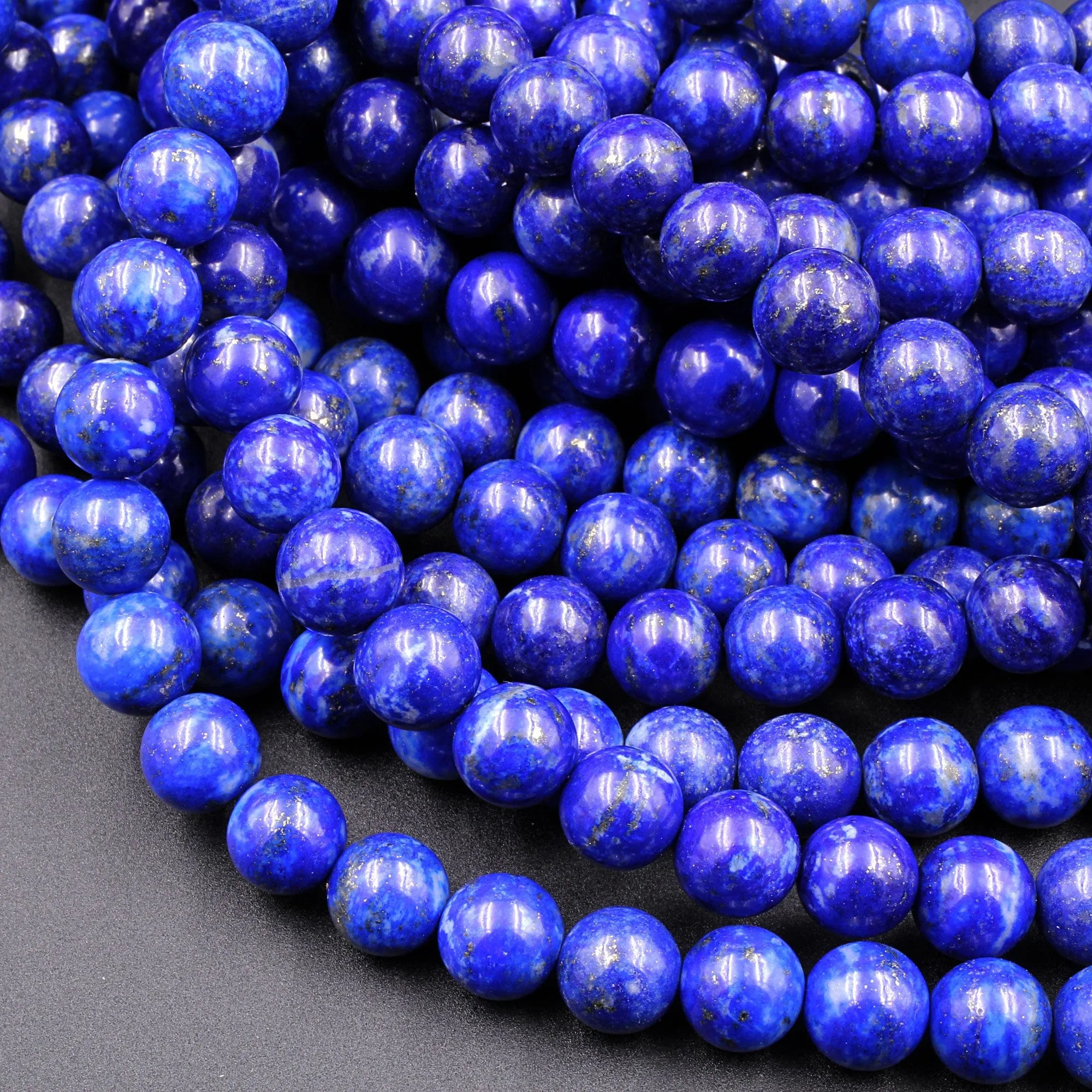 AAA Genuine 100% Natural Blue Lapis 3mm 4mm 5mm 6mm 8mm Round Beads 15.5" Strand