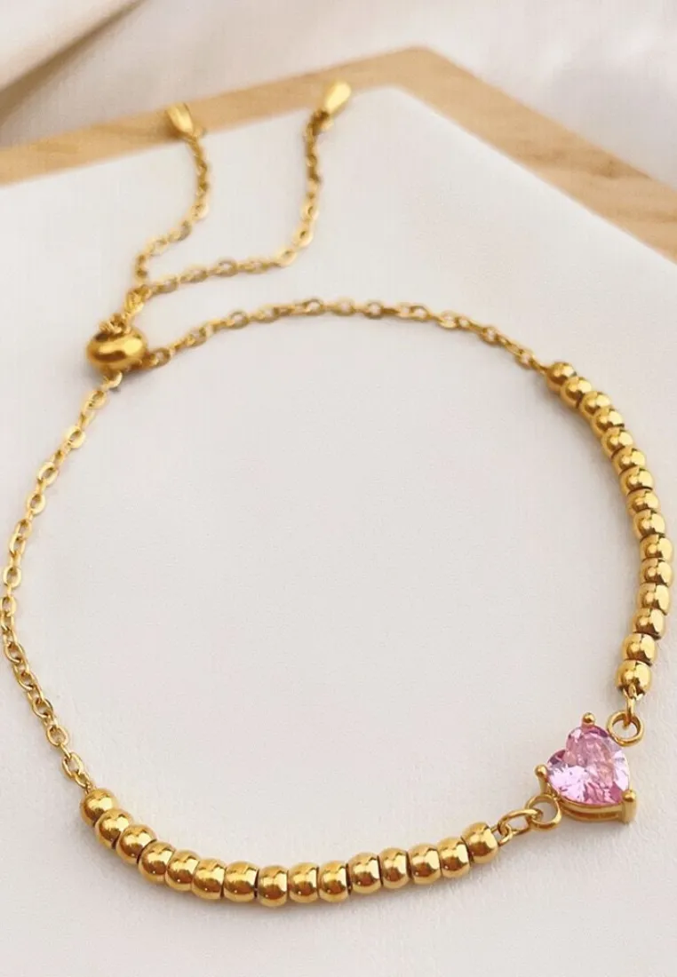 Aethel Aegis Pendant Adjustable Bracelet in Gold