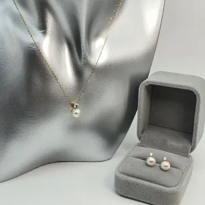 Akoya Pearl Jewellery Set, 18K Yellow Gold