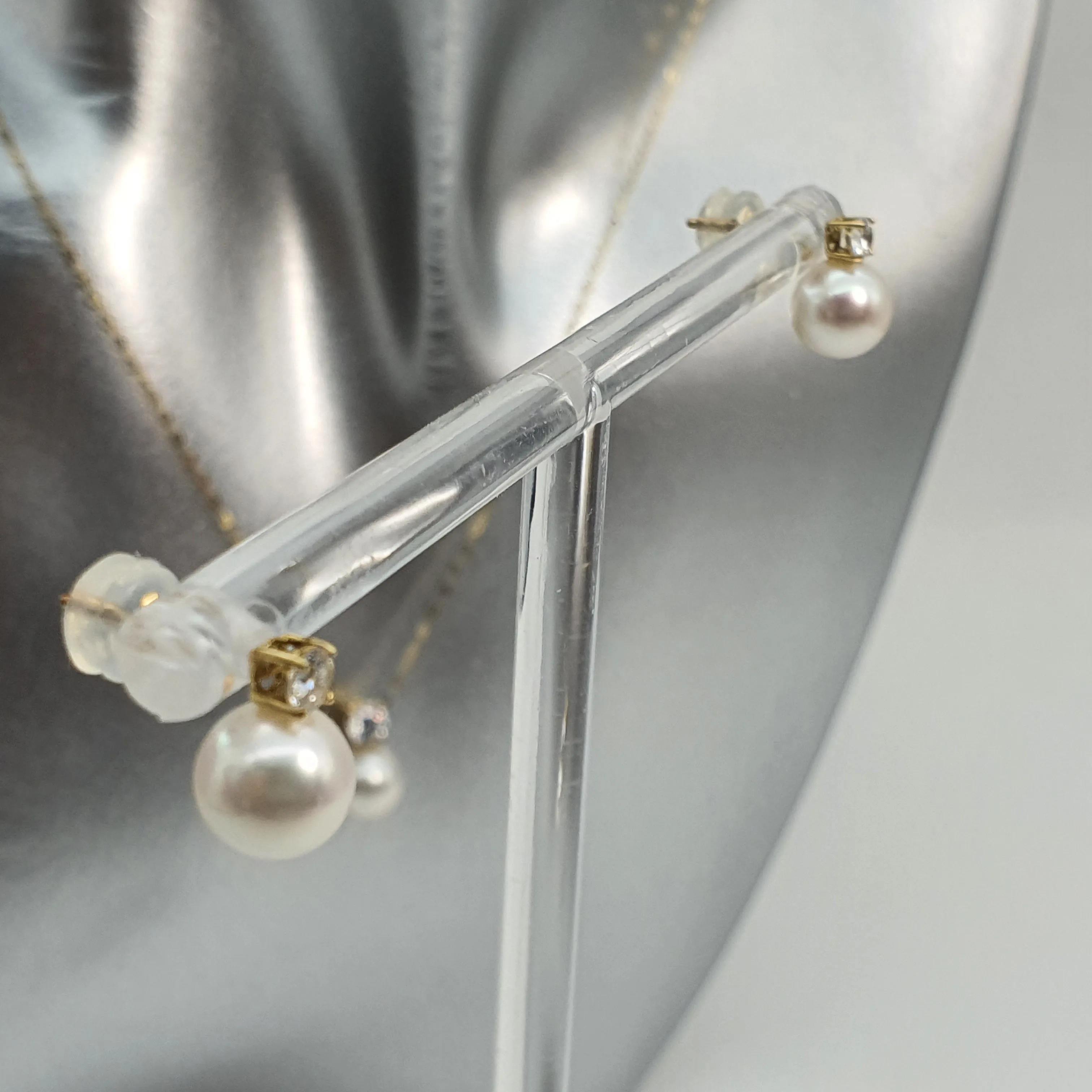 Akoya Pearl Jewellery Set, 18K Yellow Gold
