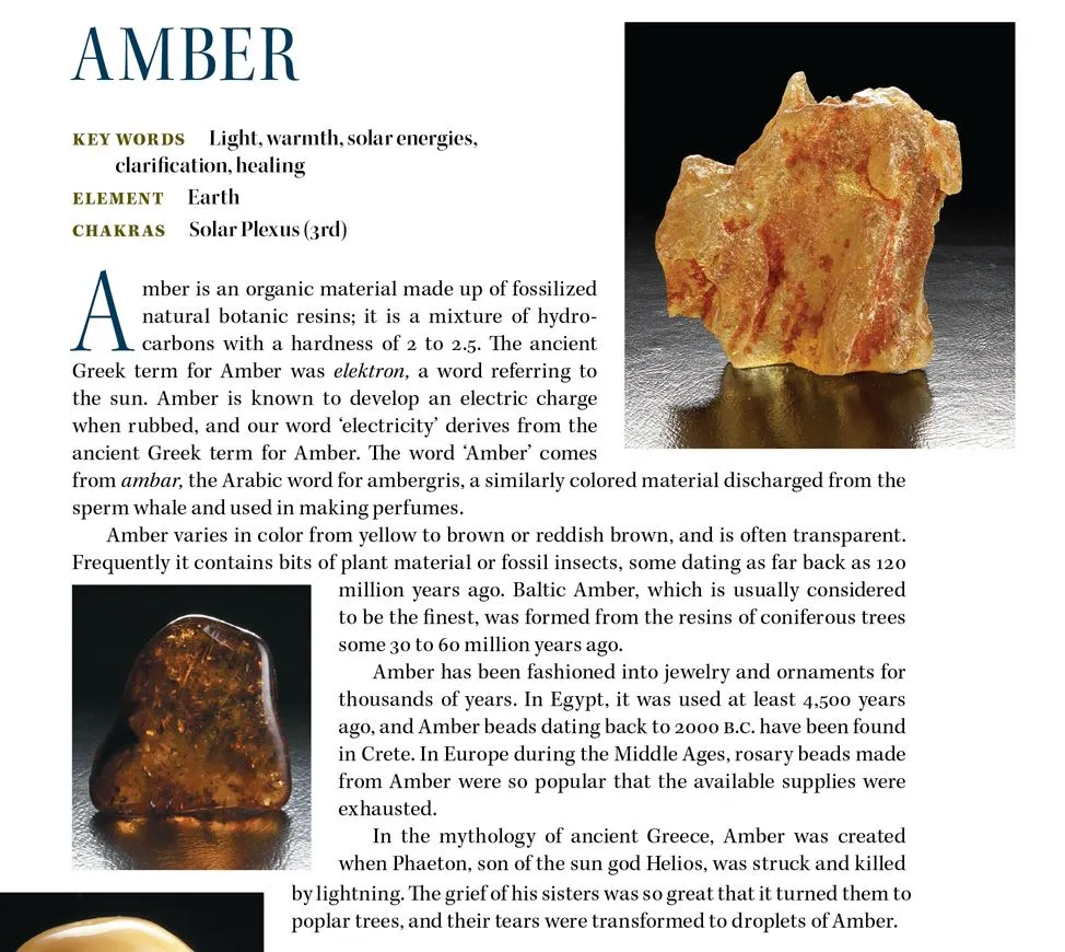 Amber Crystal Pendant 14k 'Universal Manifestation'