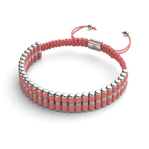 Amici | Silver | Coral | Macrame Bracelet