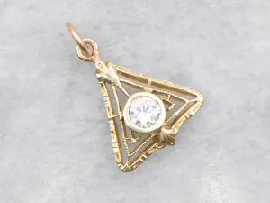 Antique Diamond Filigree Pendant