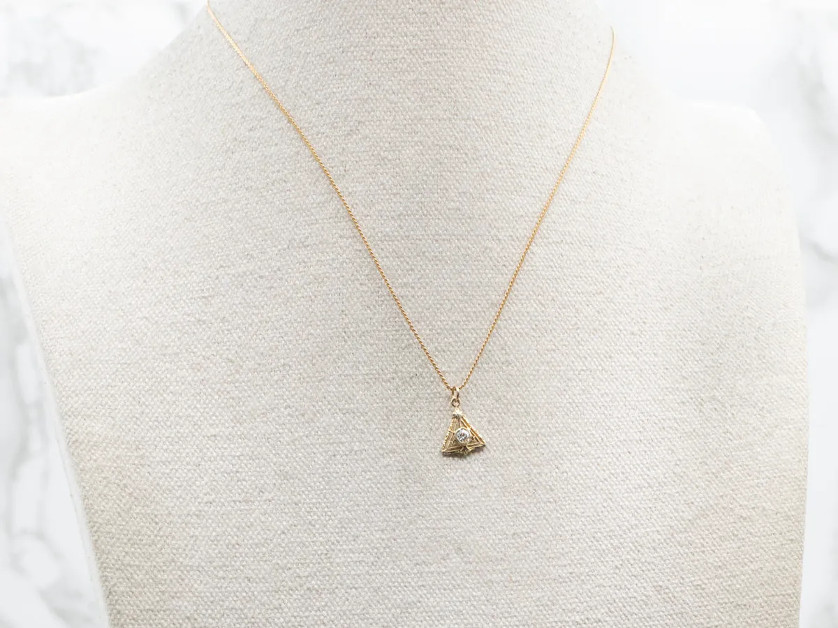 Antique Diamond Filigree Pendant