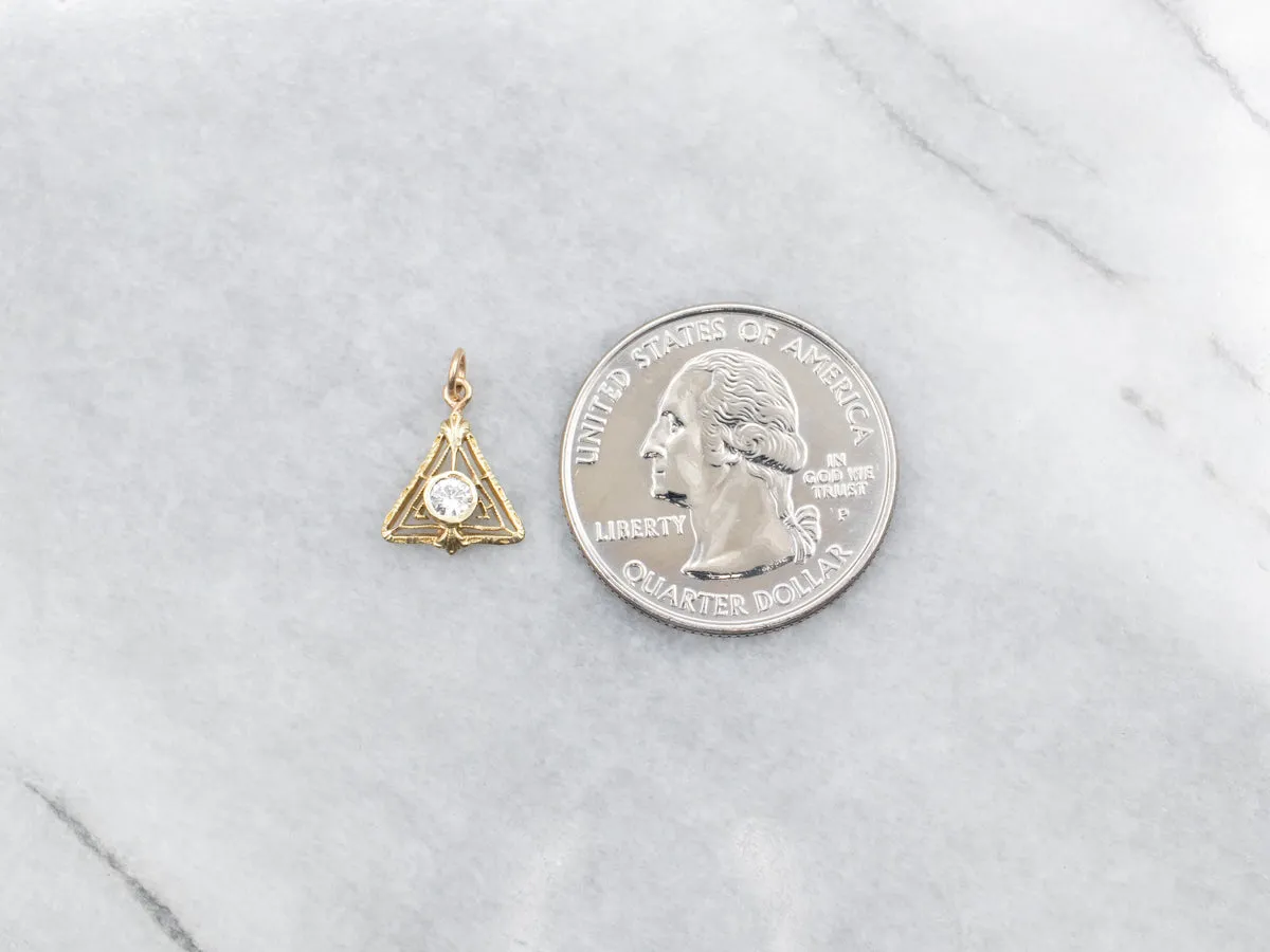 Antique Diamond Filigree Pendant