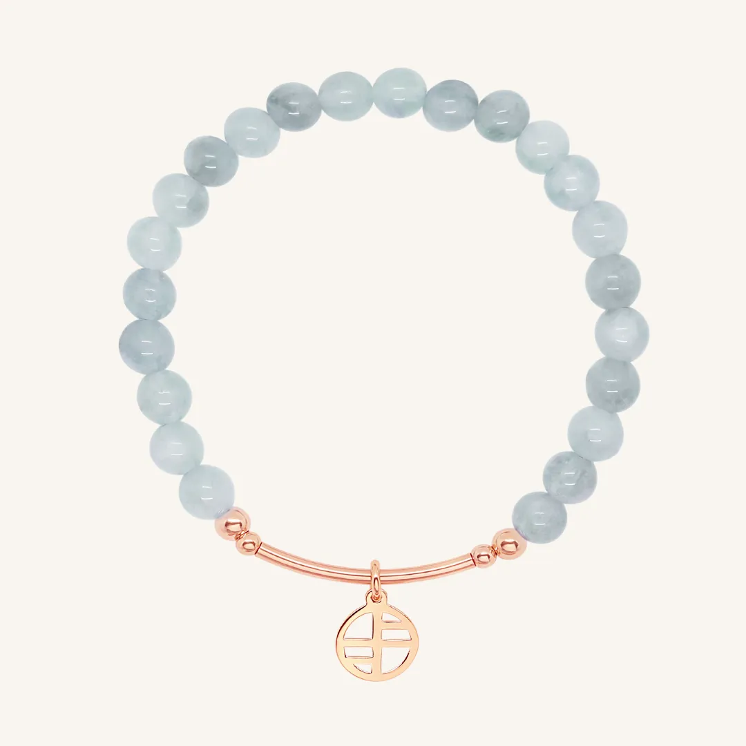 Aquamarine Charm Bracelet - Stone of Peace
