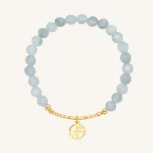 Aquamarine Charm Bracelet - Stone of Peace