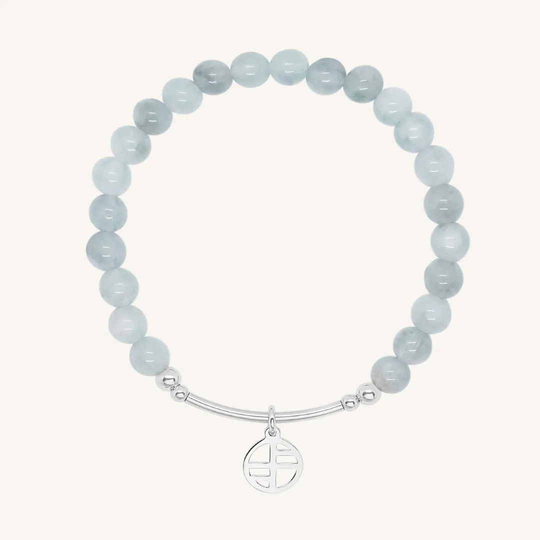 Aquamarine Charm Bracelet - Stone of Peace