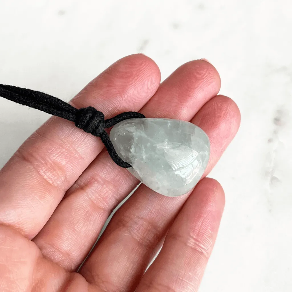 Aquamarine Drop Gemstone Pendant - Oceanic Tranquility