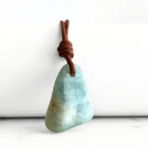 Aquamarine OOAK Gemstone Pendant Necklace - Tranquil Harmony