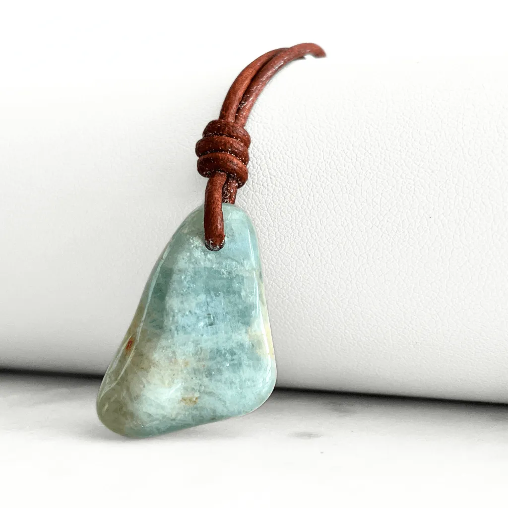 Aquamarine OOAK Gemstone Pendant Necklace - Tranquil Harmony
