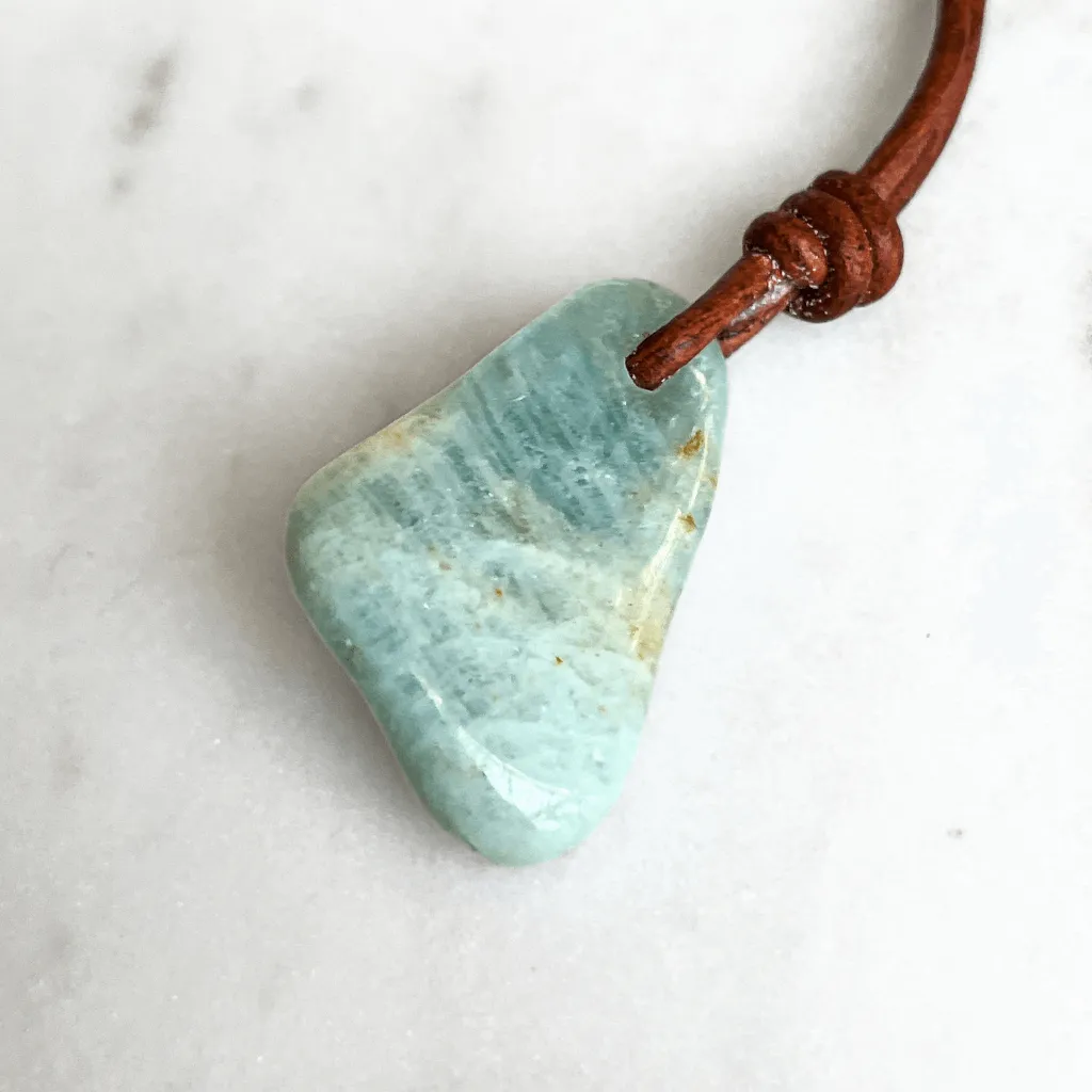 Aquamarine OOAK Gemstone Pendant Necklace - Tranquil Harmony