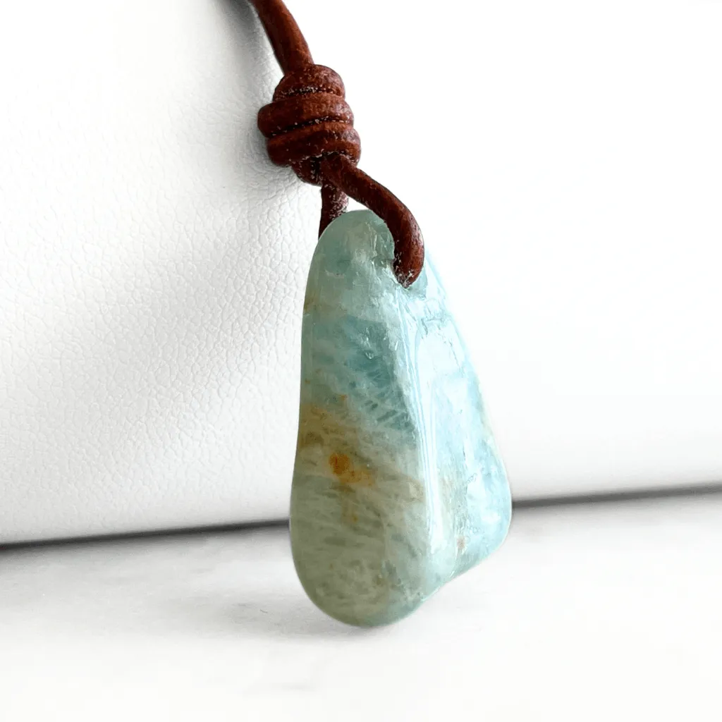 Aquamarine OOAK Gemstone Pendant Necklace - Tranquil Harmony
