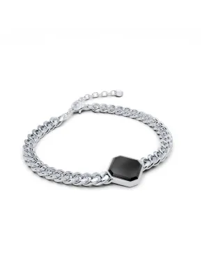Armband - Onyx - Silber - Für Ihn