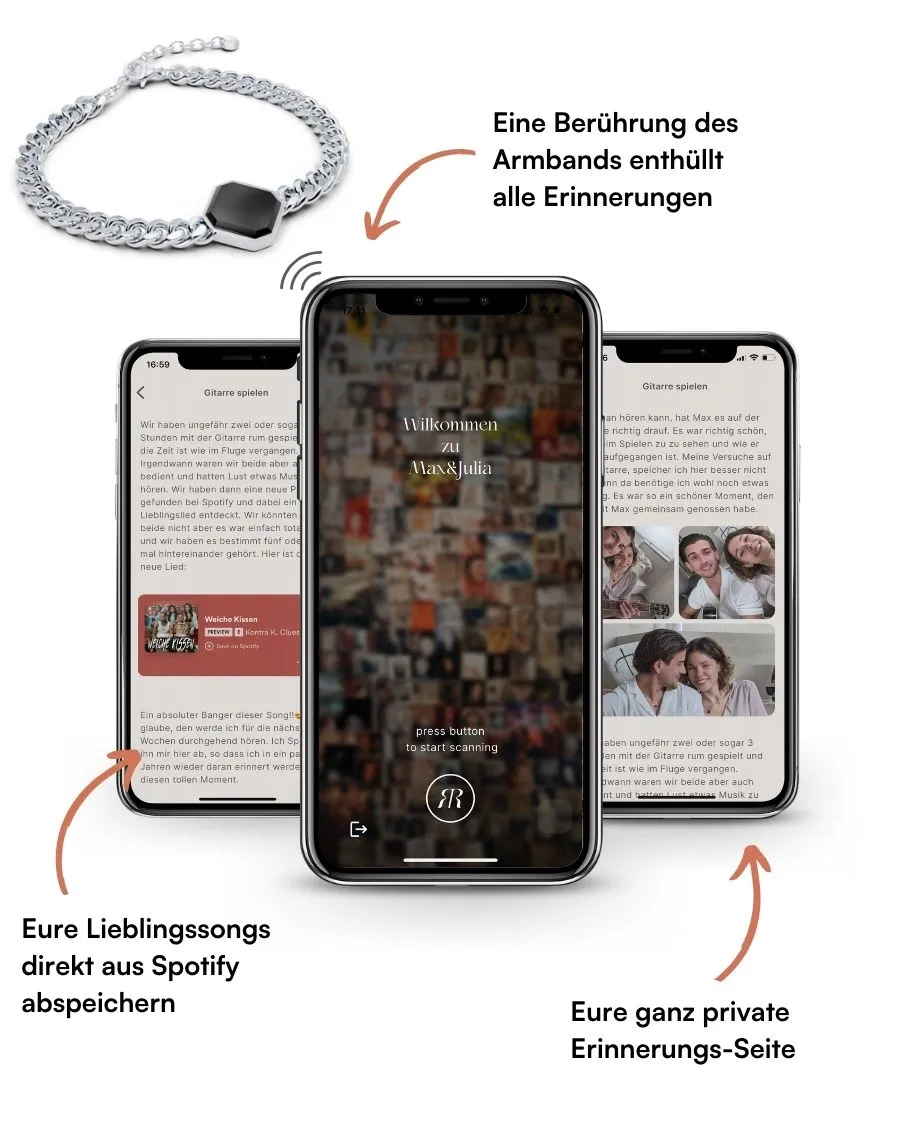 Armband - Onyx - Silber - Für Ihn