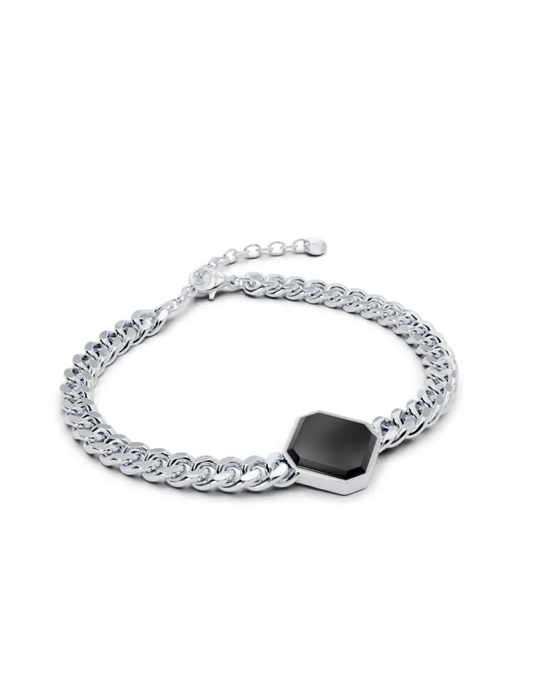 Armband - Onyx - Silber - Für Ihn