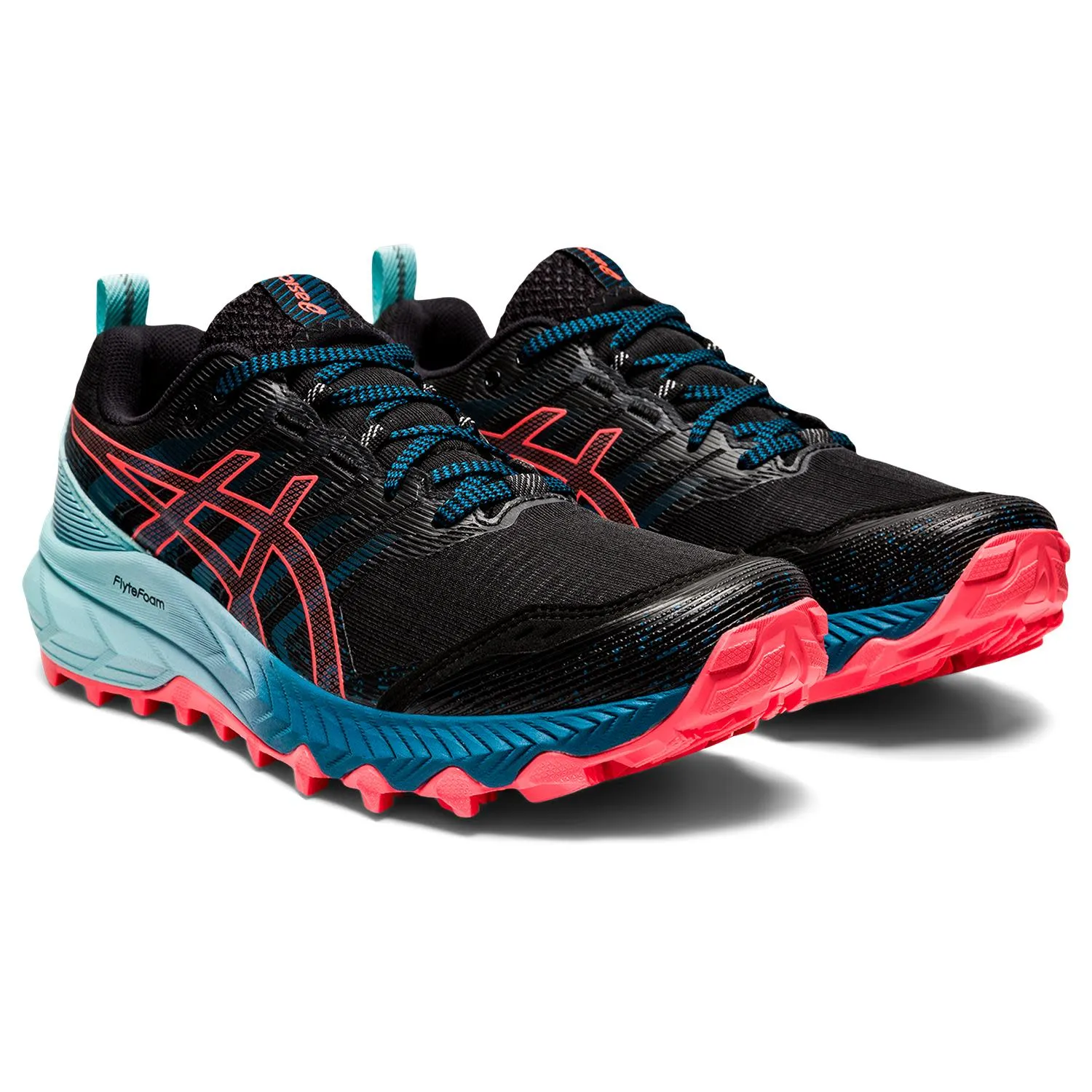 Asics Women&#x27;s Gel-Trabuco 9 Black/Blazing Coral | Buy Asics Women&#x27;s Gel-Trabuco 9 Black/Blazing Coral here | Outnorth