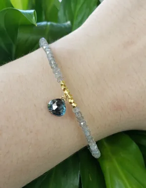 AVF Labradorite & Kyanite Drop Beaded Bracelet (SI3720 & SI3673)